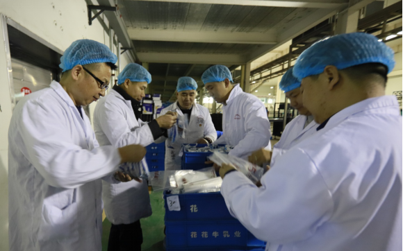 黨員帶頭赴一線  助力春節保生產—花花牛別樣“生產突擊隊”助力車間生產 黨員帶頭赴一線  助力春節保生產—花花牛別樣“生產突擊隊”助力車間生產